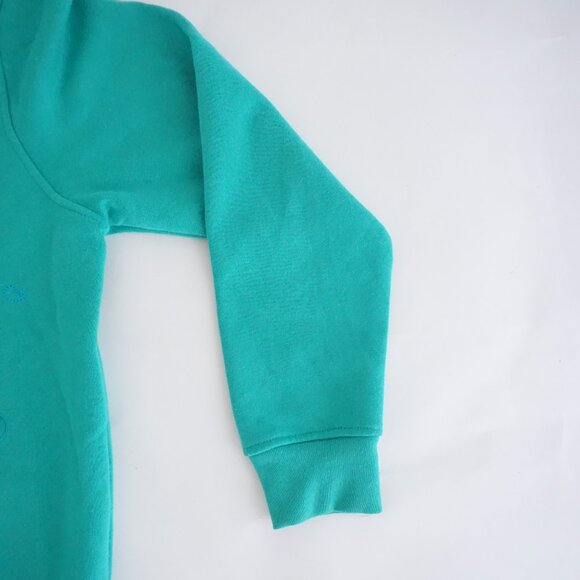 Shenanigans Teal Cotton Embroidered Cardigan Button Front Cottagecore Preppy S - Picture 4 of 11